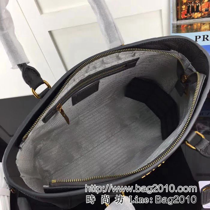 普拉達PRADA原單 2018最新爆款 1BA056 荔枝紋牛皮 手提肩背包 PHY1486